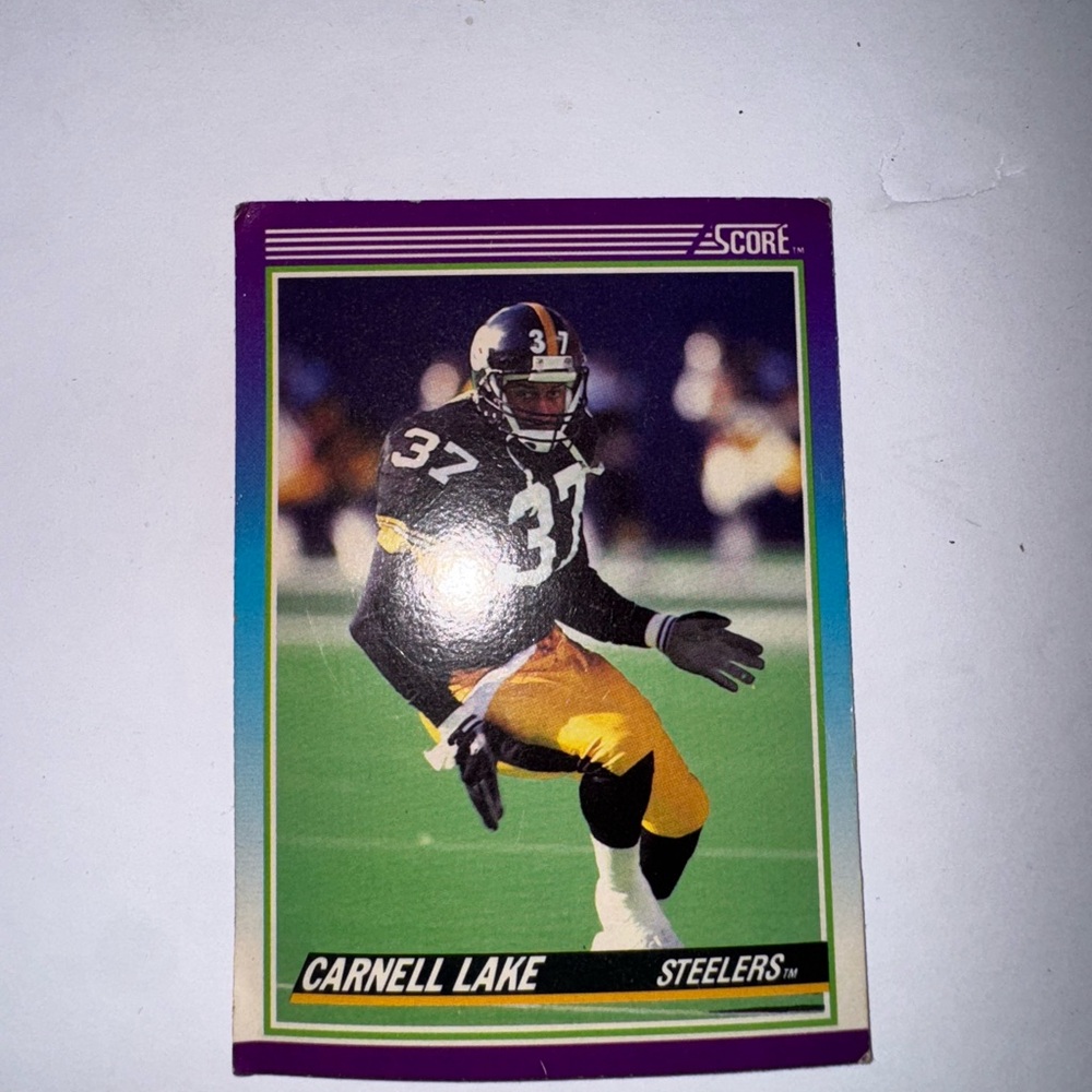 Carnell Lake Steelers Trading Card